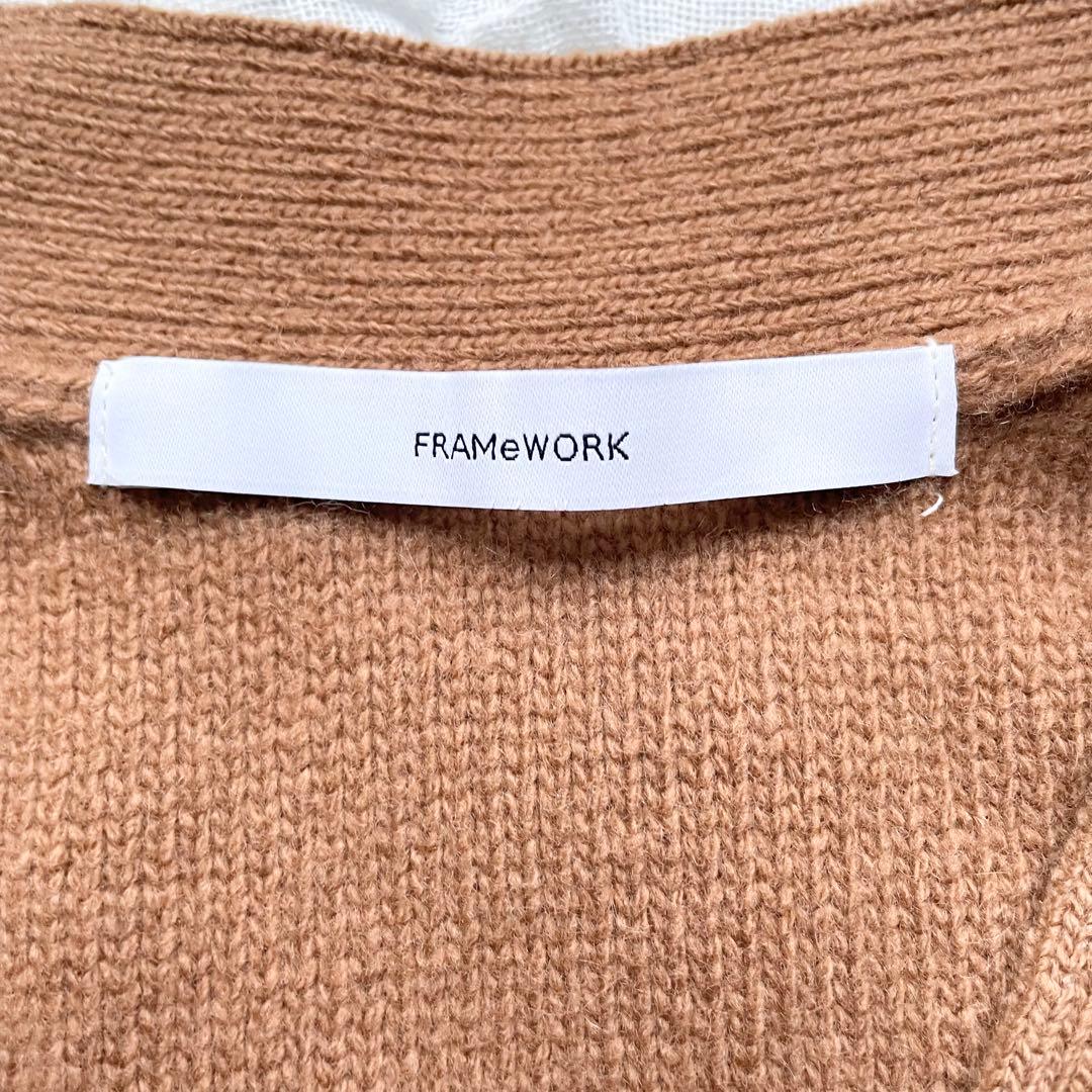 【美品】フレームワーク ウールカシミヤ Vネックショートカーディガン 近年モデル