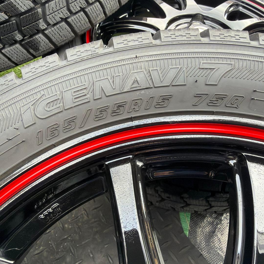 グッドイヤーアイスナビ７　スタッドレスタイヤ　165／55R15＆ホイールセット