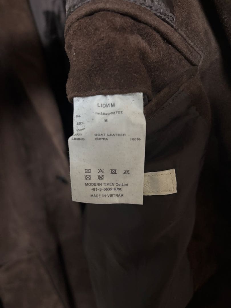 LIDNM　Goat Suede Tailored Jacket