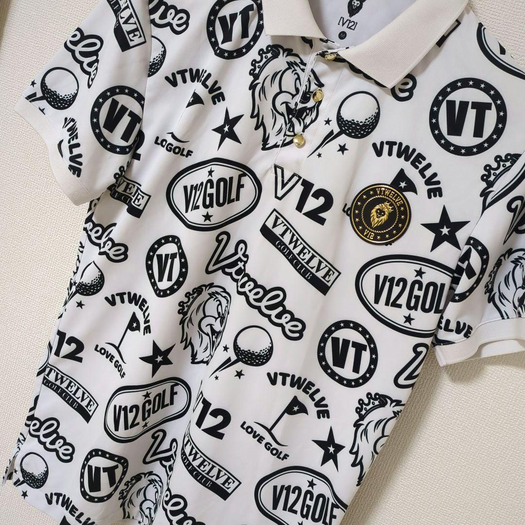 ★美品★V12　 総柄　ポロシャツ　サイズ　M