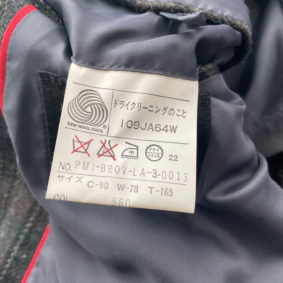 J.PRESS ウール　チェック　段返り　　くるみボタン　テーラード　ジャケット