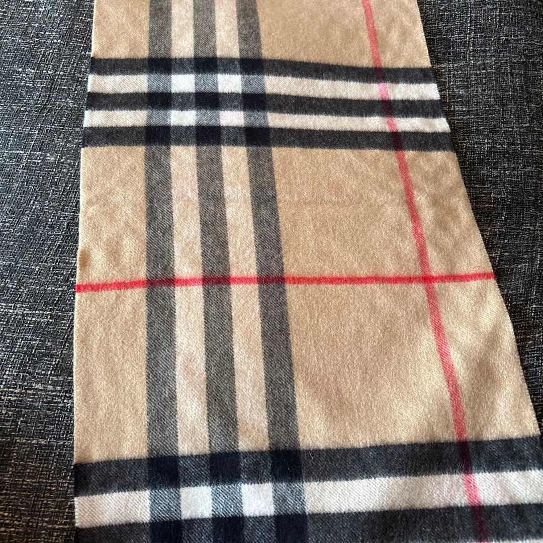 BURBERRY　バーバリー　バーバリーチェック　ハート　カシミヤマフラー