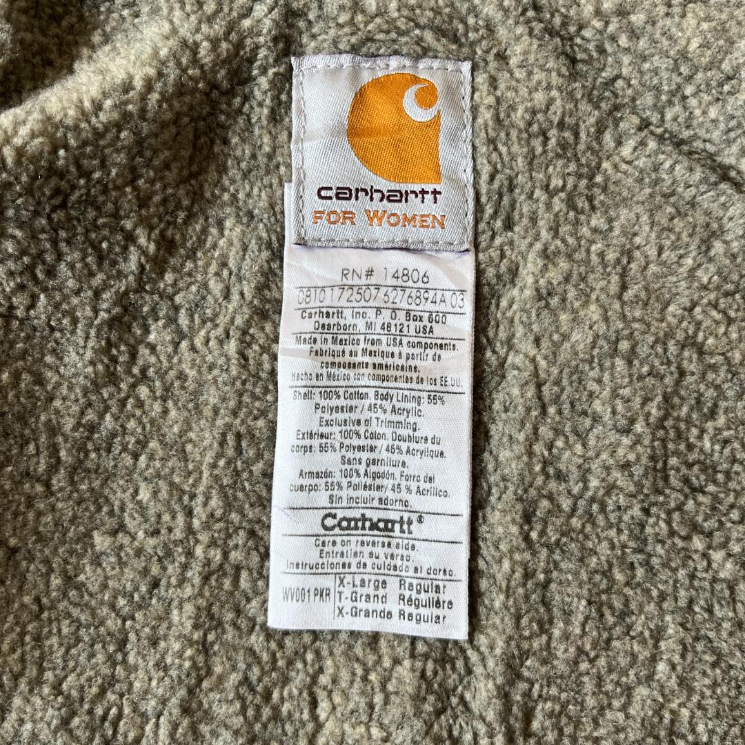 00s Carhartt ダックベスト 裏ボア ピンク XL A794 ワーク