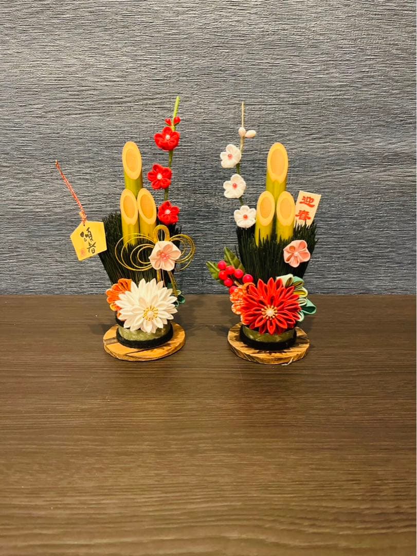 つまみ細工　門松