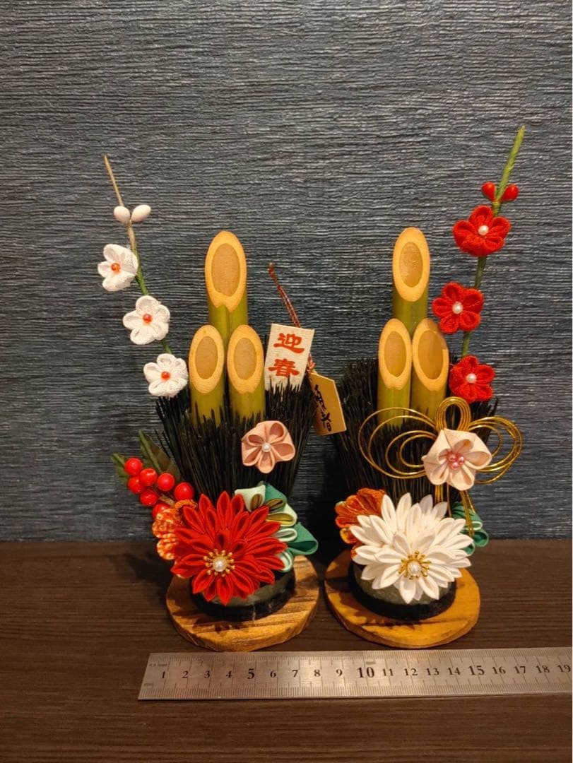 つまみ細工　門松