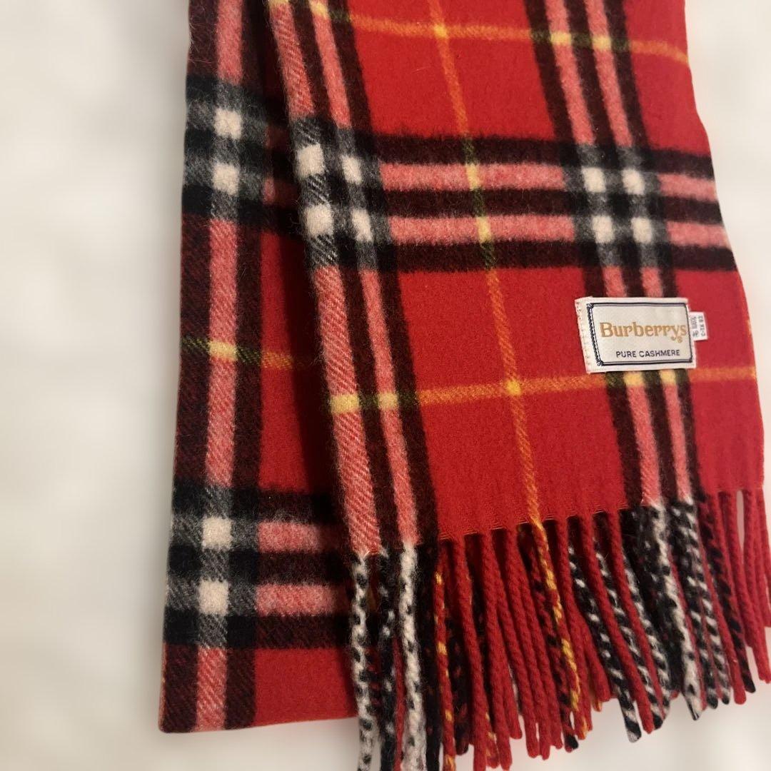 KONOHA様 Burberrys カシミヤ マフラー ノバチェック レッド