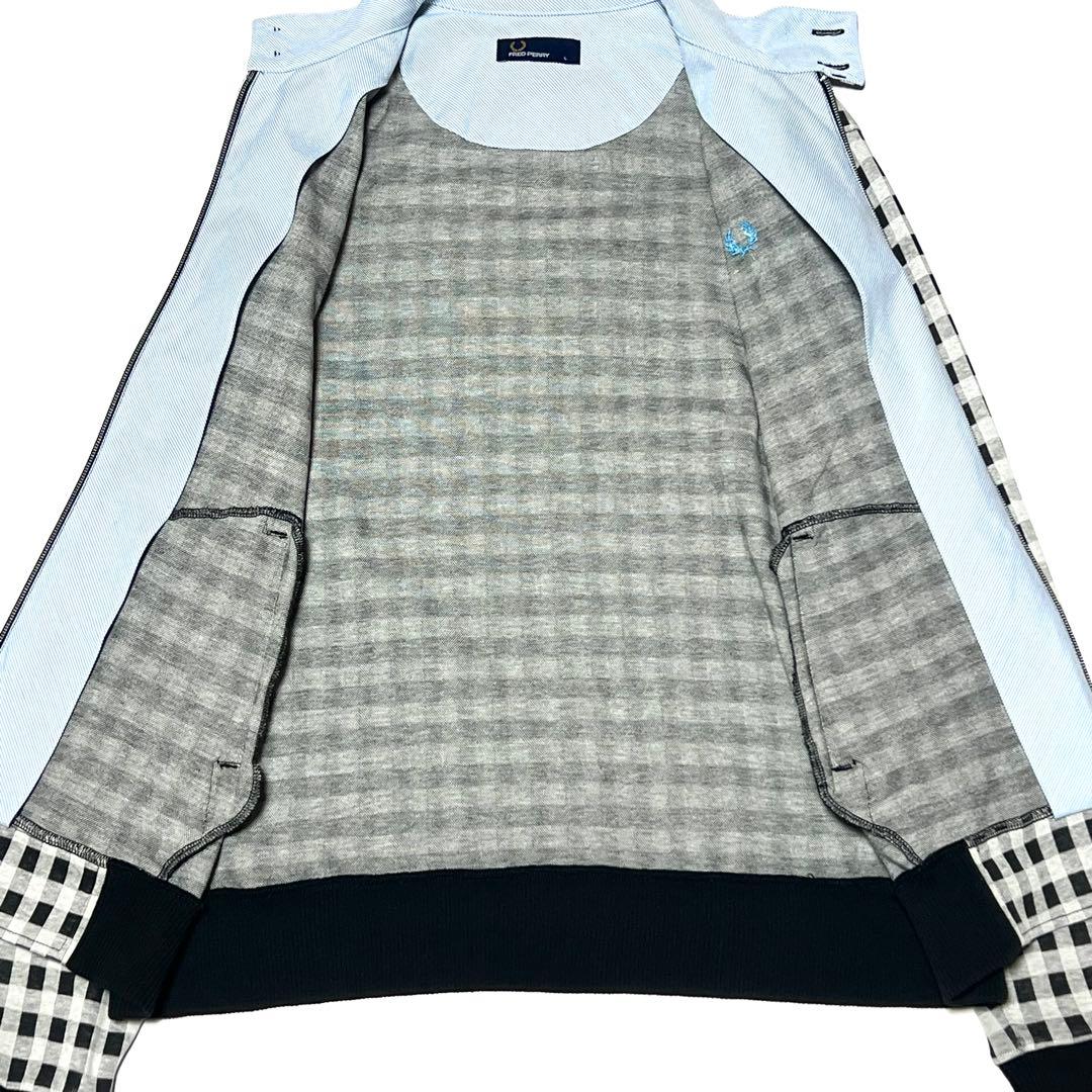 Fredperry スウェットハリントンジャケット L ギンガムチェック