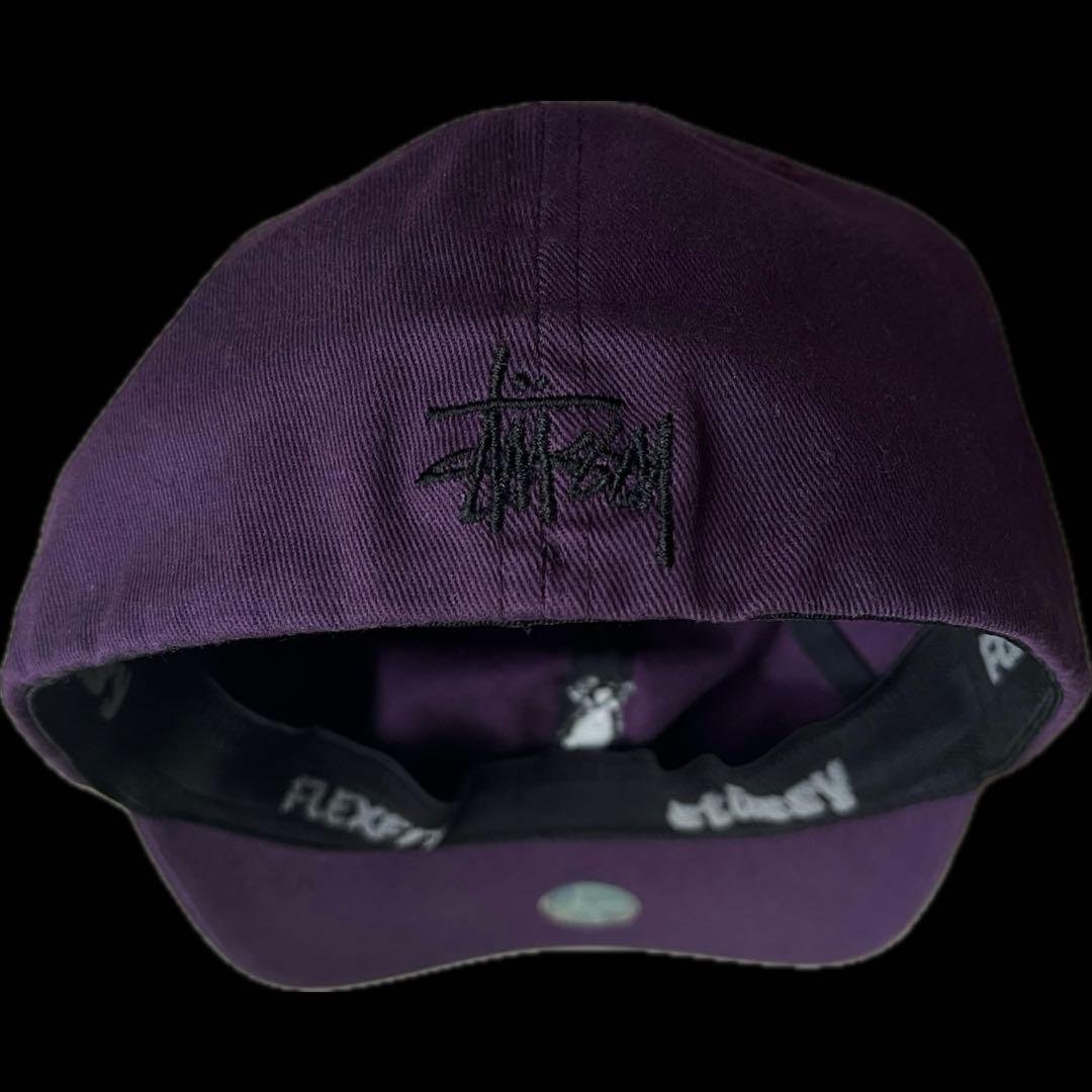 “おっふ豆腐さま専用” stussy 6パネルキャップ 刺繍ロゴ purple