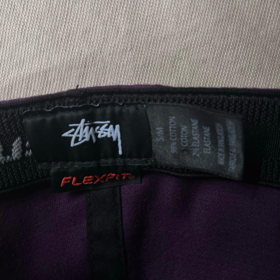 “おっふ豆腐さま専用” stussy 6パネルキャップ 刺繍ロゴ purple