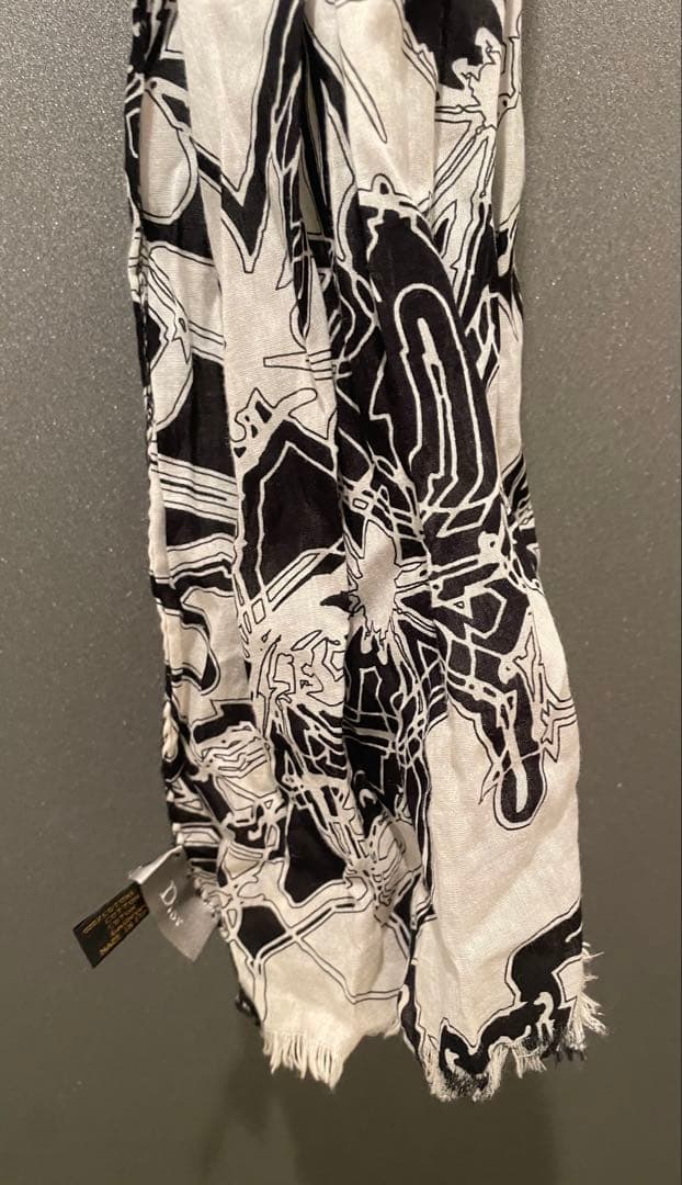 Dior Homme ディオールオム 昆虫柄ストール ホワイト エディ期