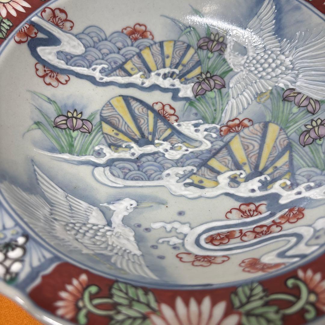 美品 佐藤走波　大鉢 古伊万里 染付