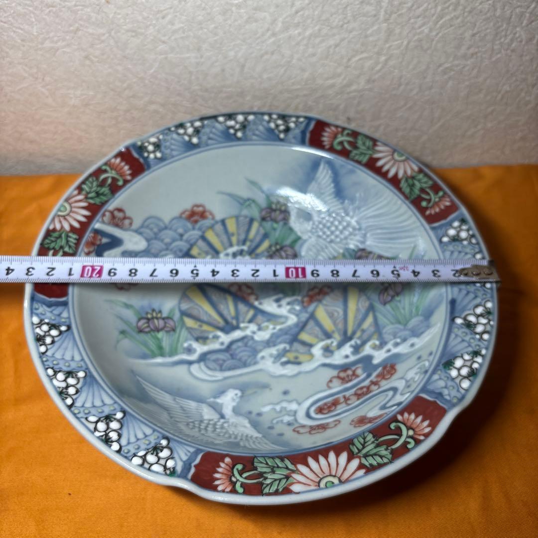 美品 佐藤走波　大鉢 古伊万里 染付