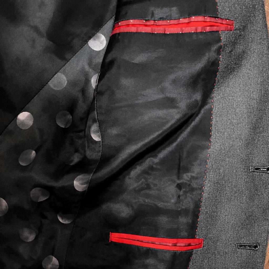 PS Paul Smith テーラードジャケット M 裏地ドット グレー