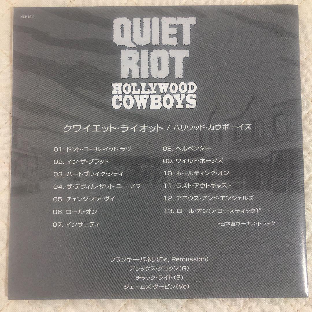 帯付き！QUIET RIOT/ Hollywood Cowboys/ 2019年