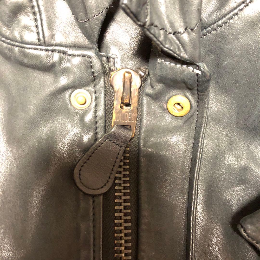 sisii シシ　レザー モッズコート ジャケット　黒