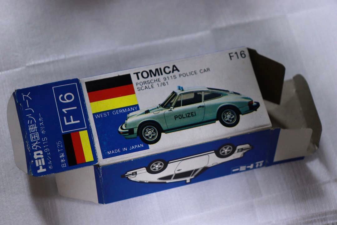 日本製　トミカ　外国車シリーズ　ポルシェ　911S ポリスカー　F16