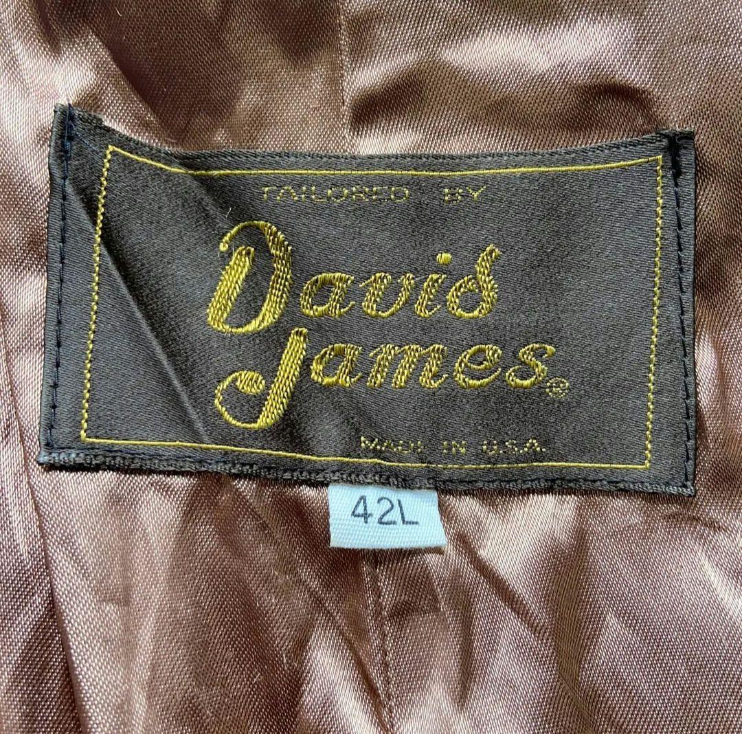 USA製 80〜90年代 David James 本革 レザー ベスト