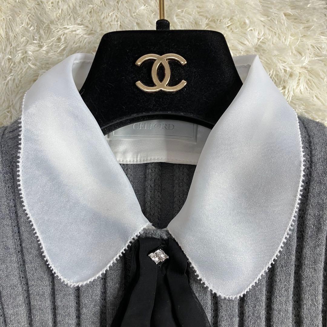 美品✨人気 セルフォード デタッチャブルボウ&カラーカーデ 4way 近年