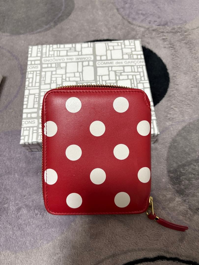 COMME des GARÇONS レッド ドット 二つ折り財布