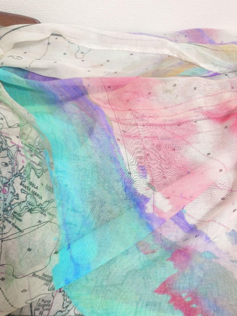 ファリエロ サルティ　Faliero Sarti　ストール　地図柄　マップ柄
