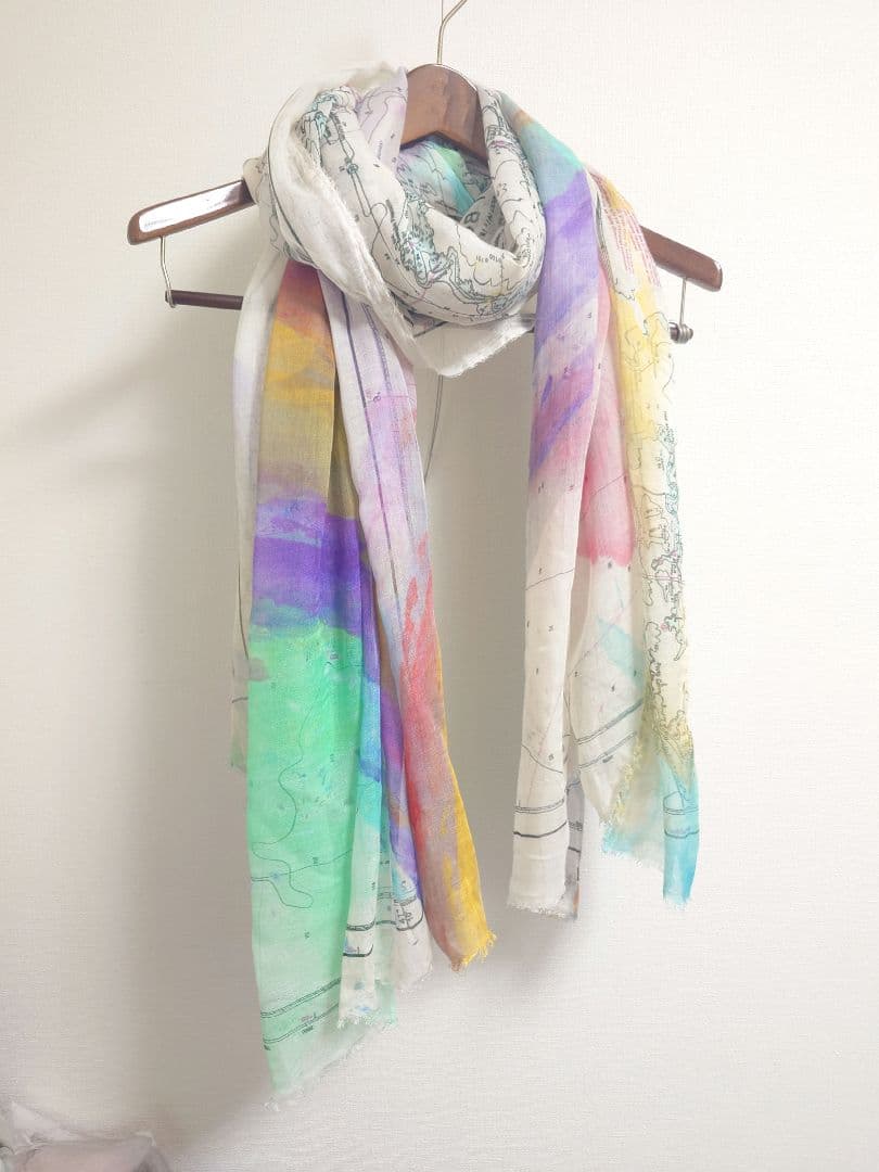 ファリエロ サルティ　Faliero Sarti　ストール　地図柄　マップ柄