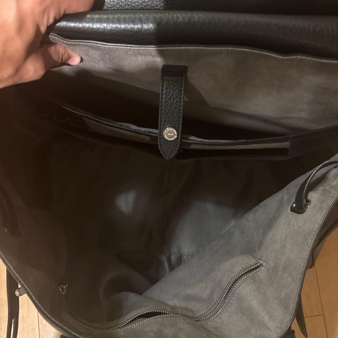 美品 PELLE MORBIDA 被せ付ボストン　ブラック