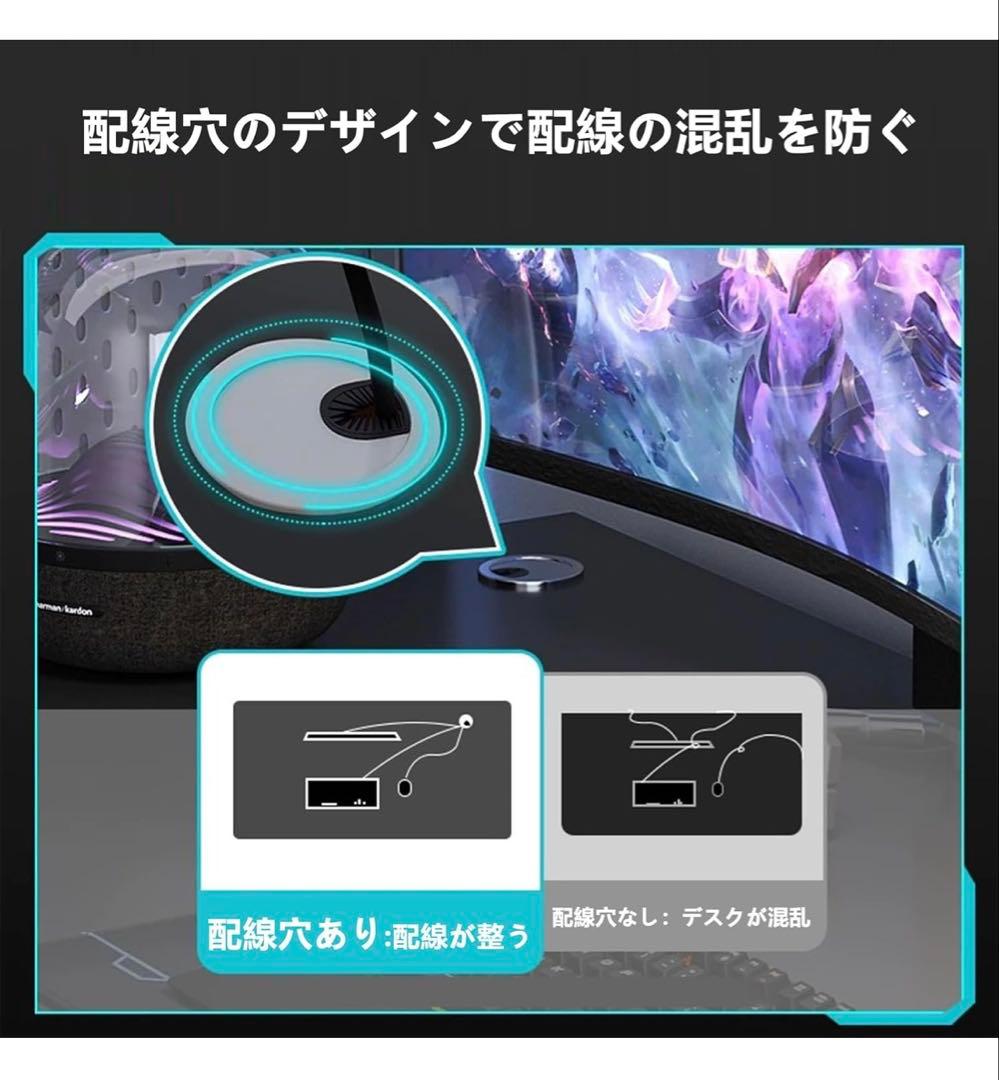 パソコンデスク☆ゲーミングデスク 幅80cm 奥行き50cm在宅勤務 組立簡単