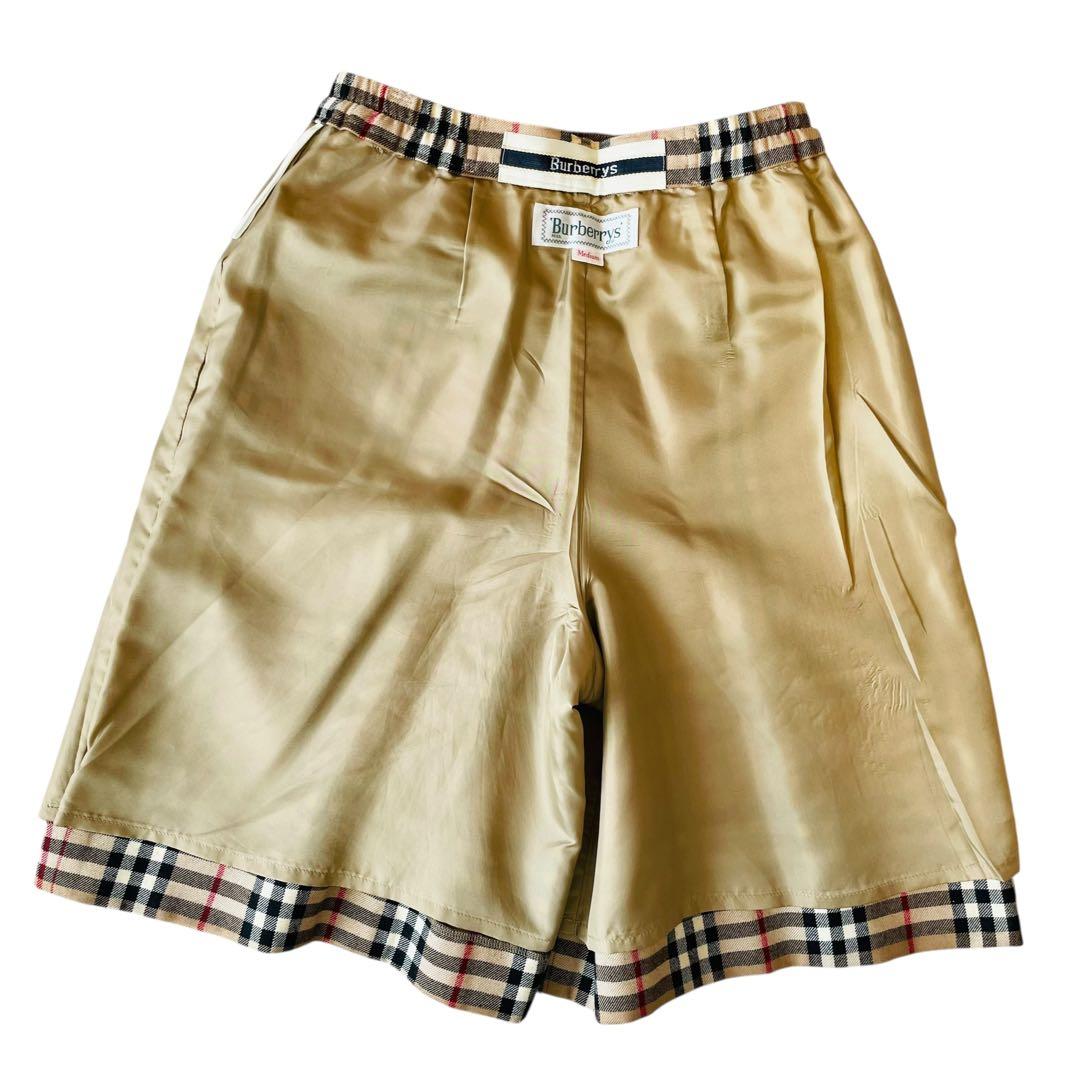 美品 BURBERRYS バーバリー ノバチェック キュロットパンツ ウール