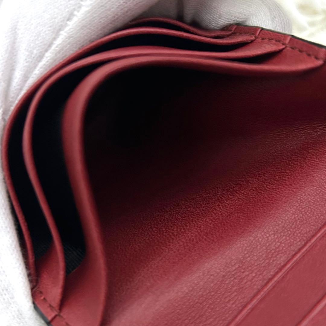 ［美品］LOEWE コンパクトジップウォレット アナグラム ブラウン 財布
