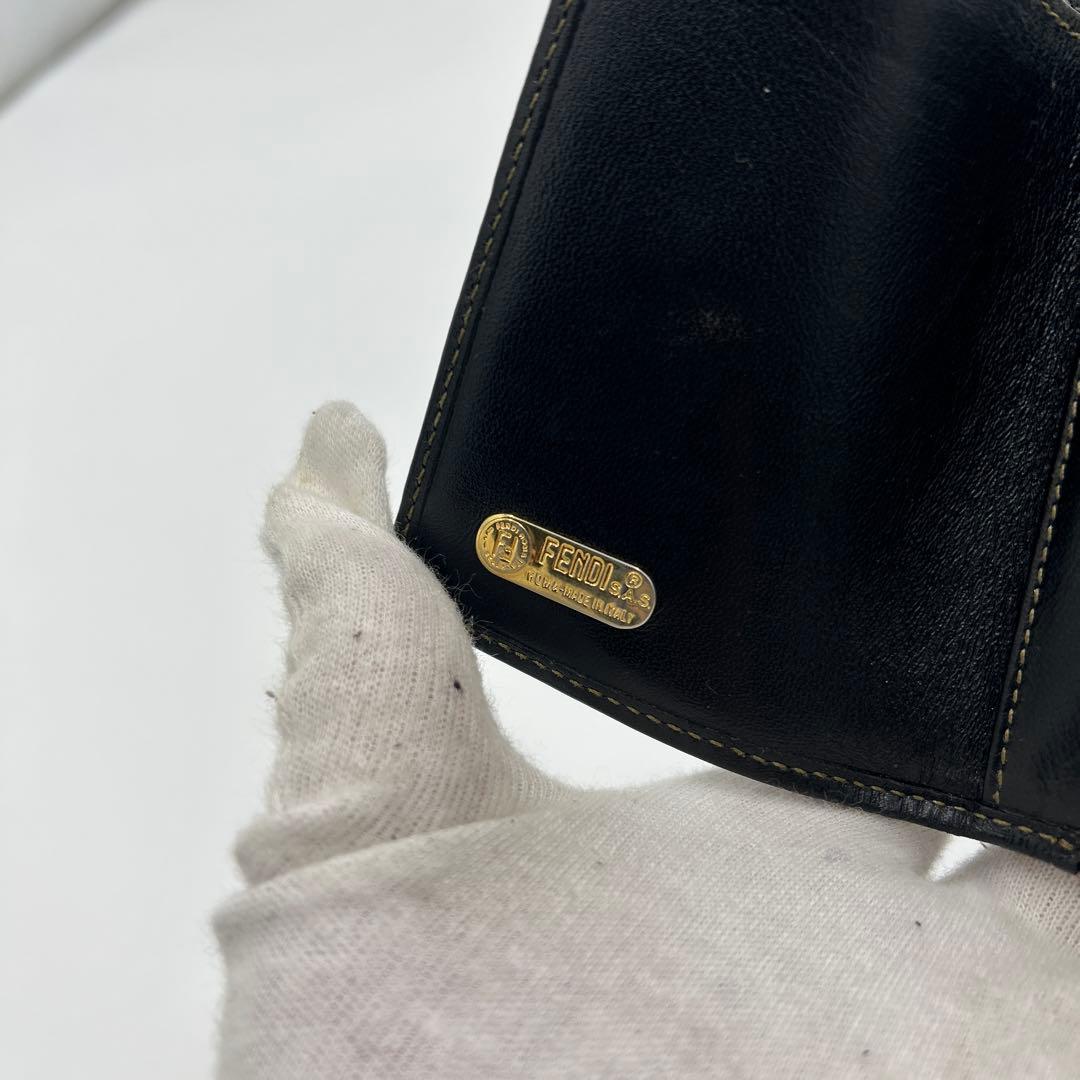 FENDI ペカン柄 フェンディ ペカン がま口 財布　コンパクトウォレット