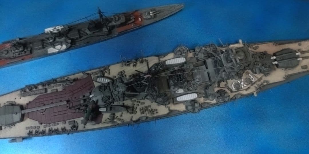 1/700 金剛（フジミ）雪風（アオシマ更新版）全塗装　　 　完成品