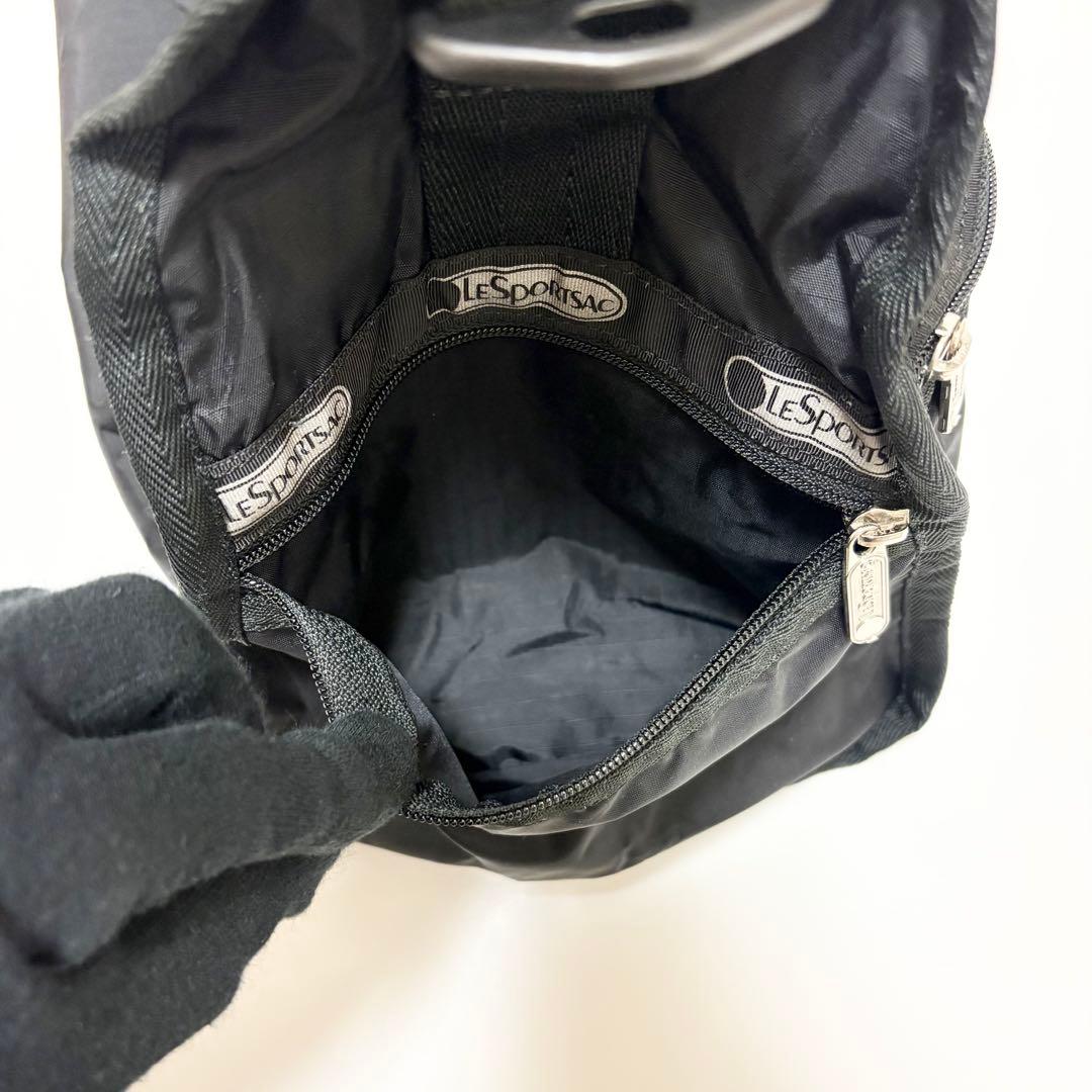 美品　レスポートサック　ボストンバッグ　ポーチ付き　ナイロン　軽量　黒