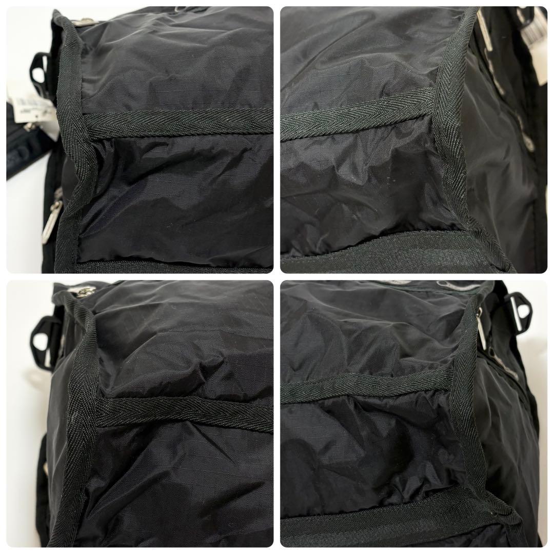 美品　レスポートサック　ボストンバッグ　ポーチ付き　ナイロン　軽量　黒