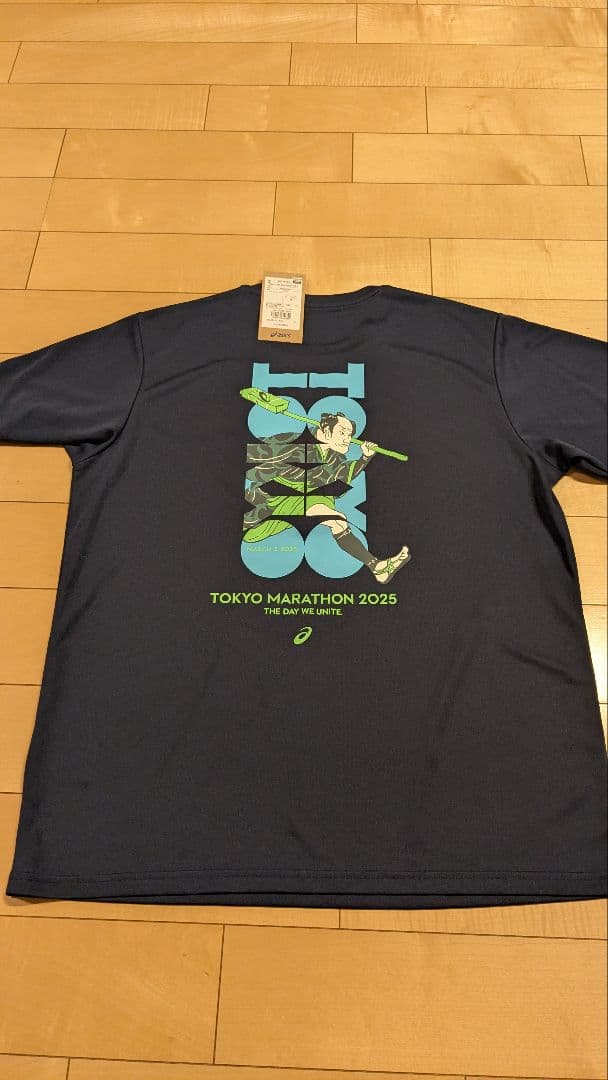 【新品】ASICS 東京マラソン　2025 Tシャツ ブラック　М