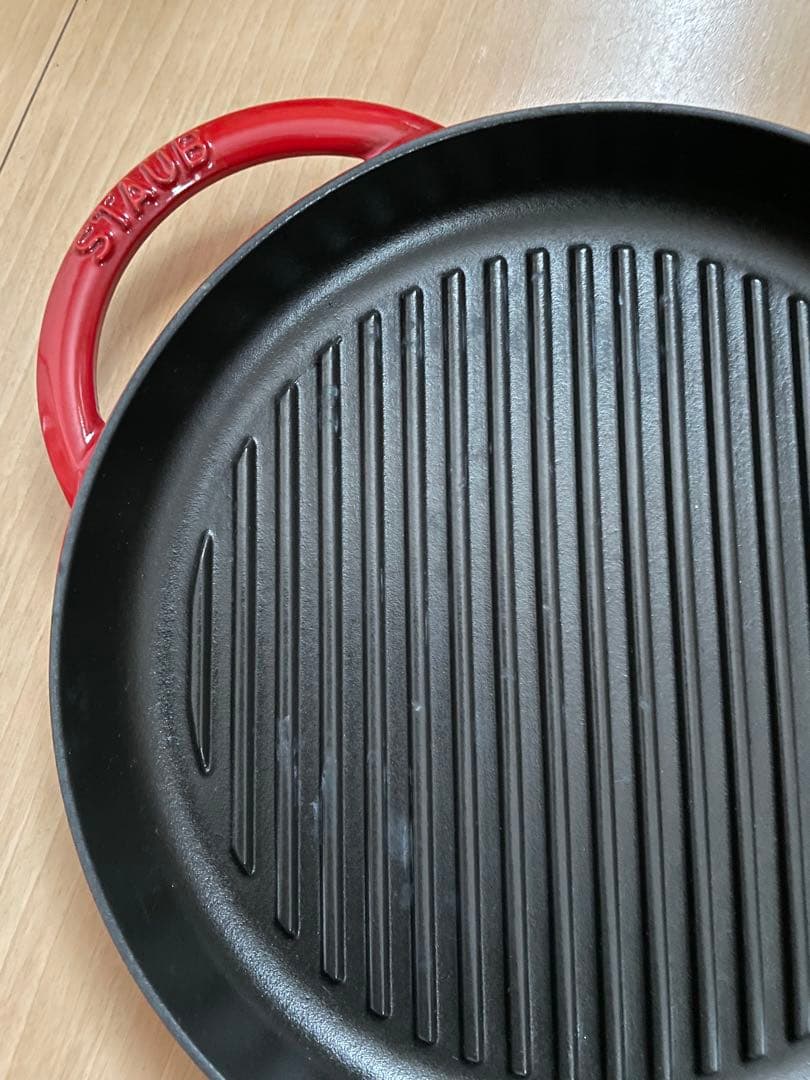 staub ストウブ　スチーム＆グリル　蓋付き　チェリー　26cm
