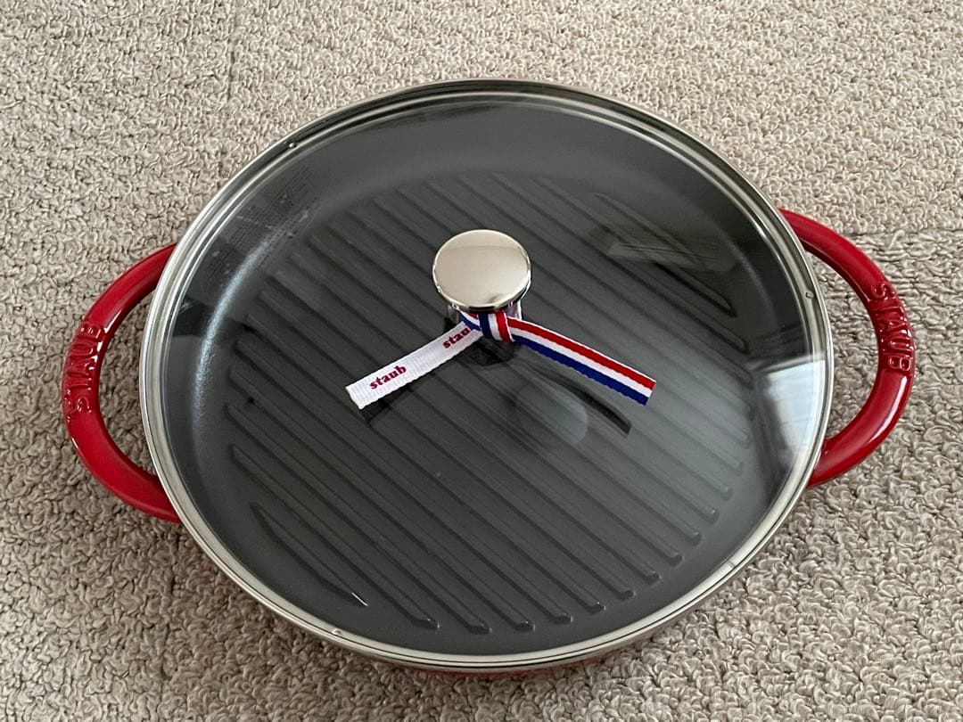 staub ストウブ　スチーム＆グリル　蓋付き　チェリー　26cm