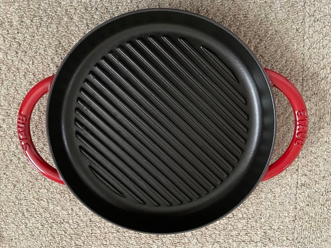 staub ストウブ　スチーム＆グリル　蓋付き　チェリー　26cm