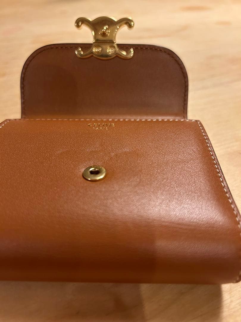 CELINE トリオンフ ブラウン 三つ折り財布