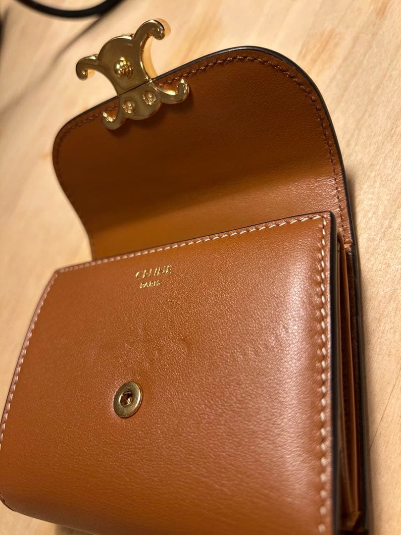 CELINE トリオンフ ブラウン 三つ折り財布