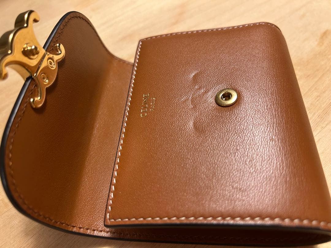 CELINE トリオンフ ブラウン 三つ折り財布