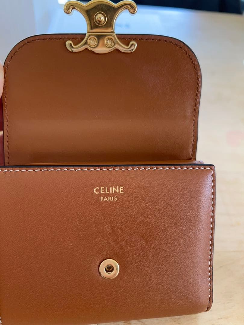 CELINE トリオンフ ブラウン 三つ折り財布