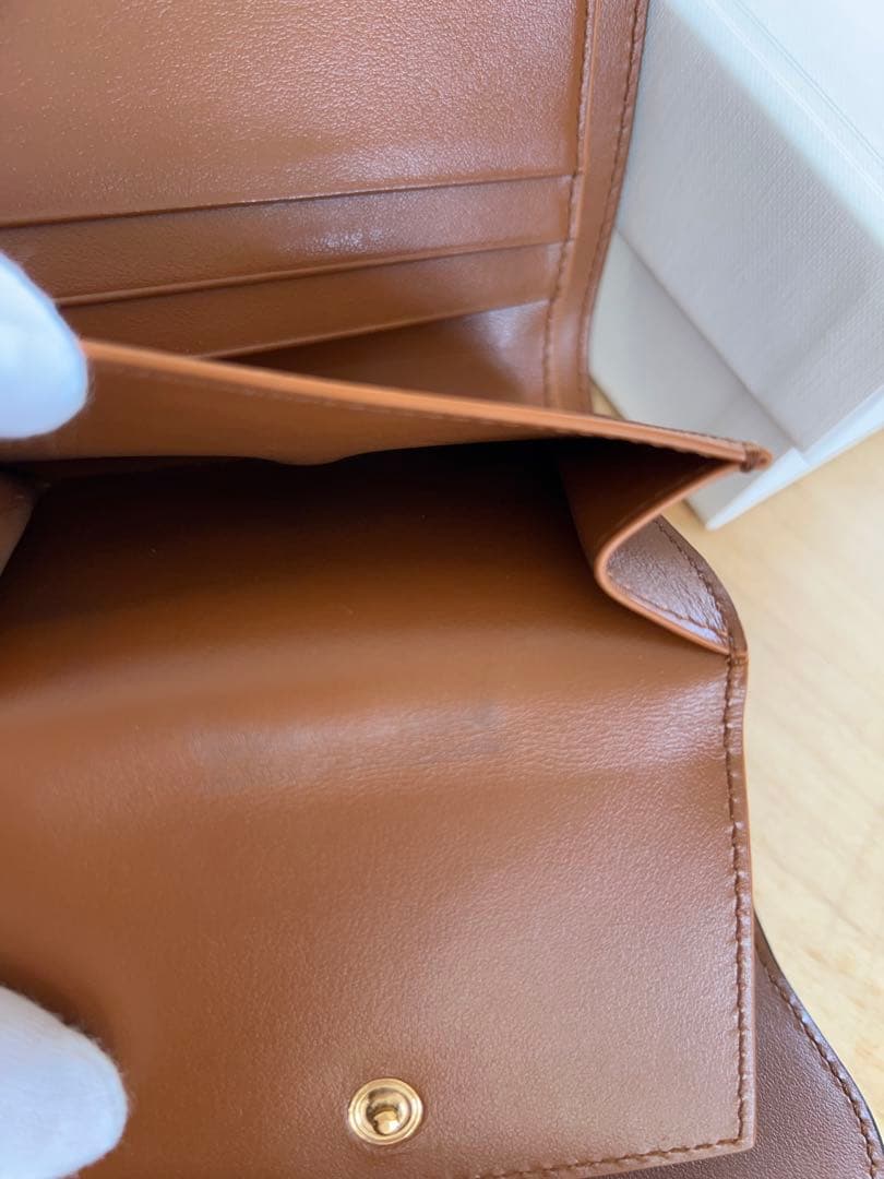 CELINE トリオンフ ブラウン 三つ折り財布
