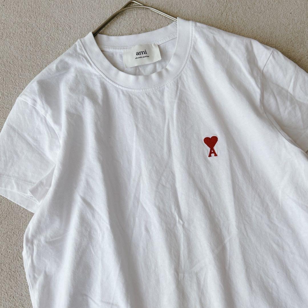 AMI PARIS アミパリス Tシャツ 半袖 カットソー　ホワイト S相当