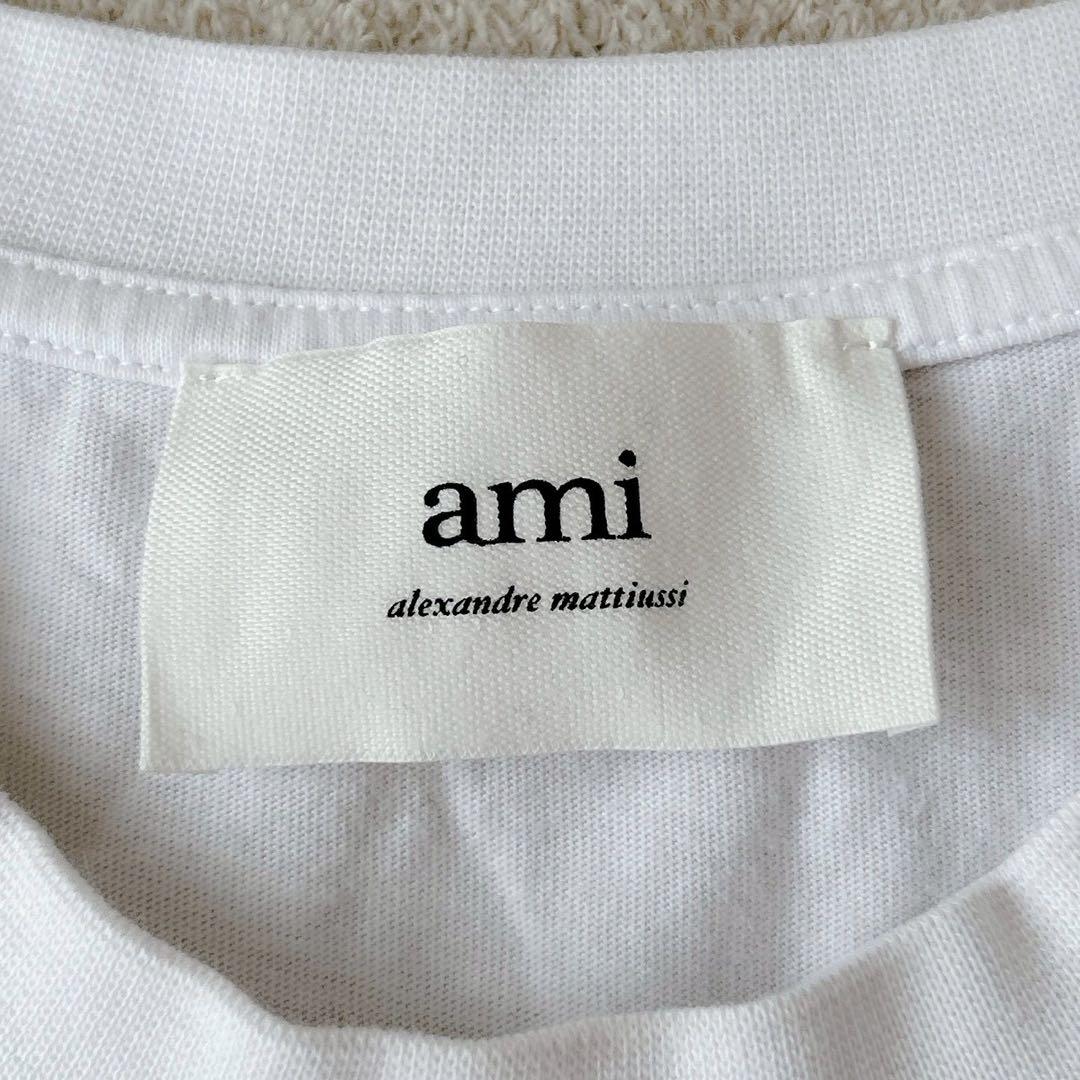 AMI PARIS アミパリス Tシャツ 半袖 カットソー　ホワイト S相当