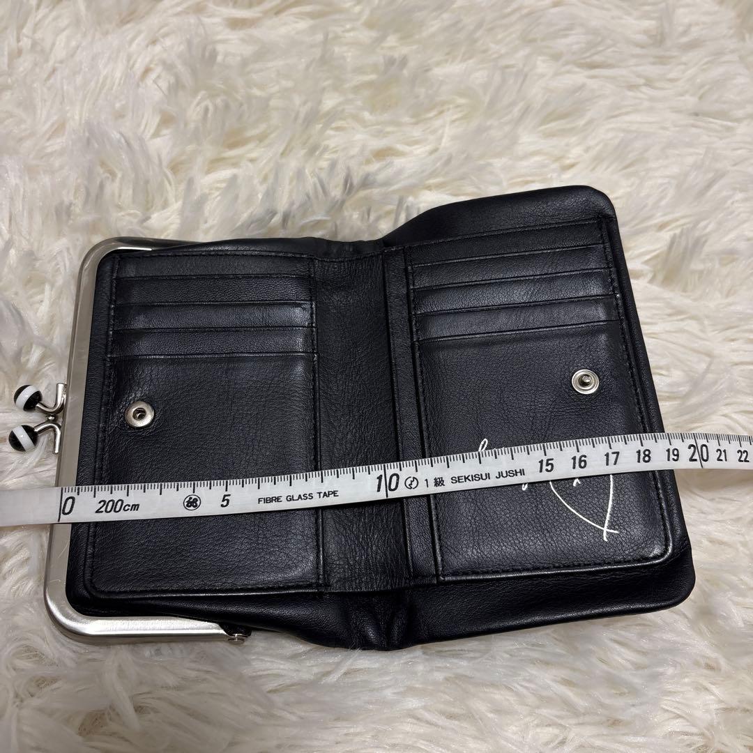▪️agnes b.　アニエスベー　二つ折りがま口財布　レザー財布　コンパクト