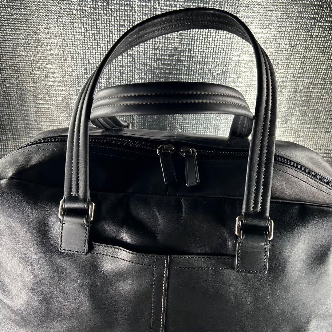 COACH レザー 2WAY レキシトンボストンバッグ F70668 ブラック
