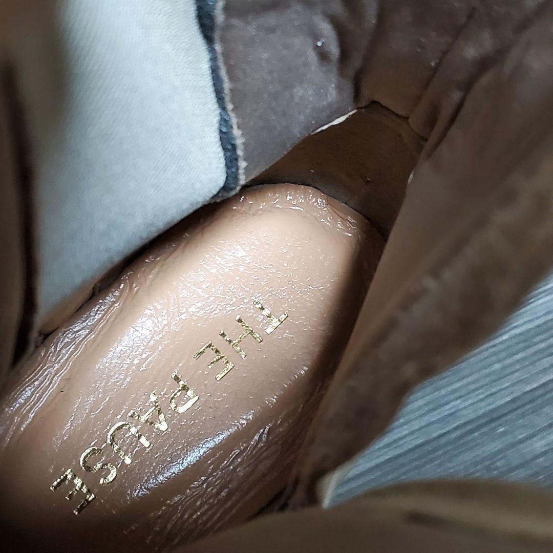 美品 ウィムガゼット THE PAUSE レザーサイドゴアブーツ ベージュ