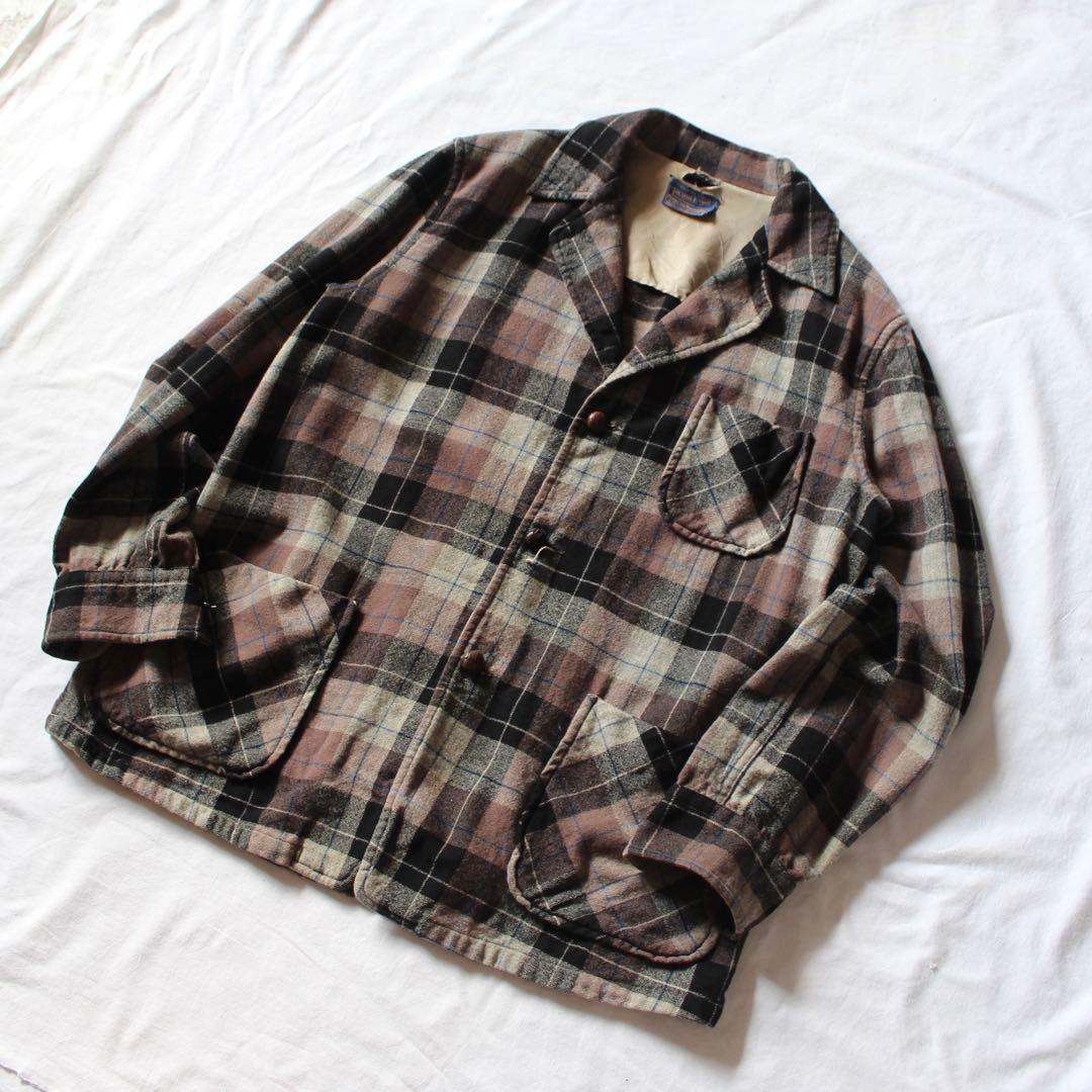 ［超好配色］50s PENDLETON ウール テーラードジャケット ボード L