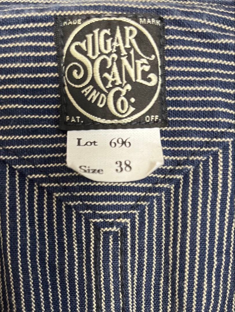 トップス SUGAR CANE 9oz WABASH STRIPE WORK VEST