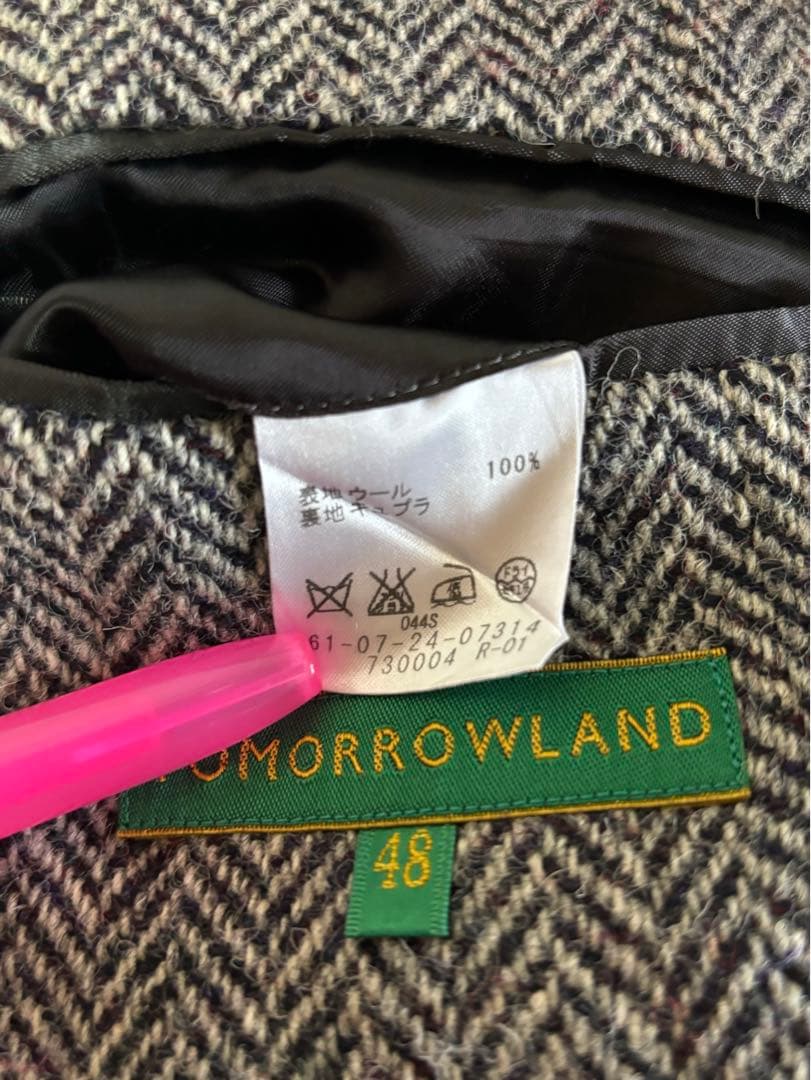TOMORROWLAND×Harris Tweed 48 テーラードジャケット